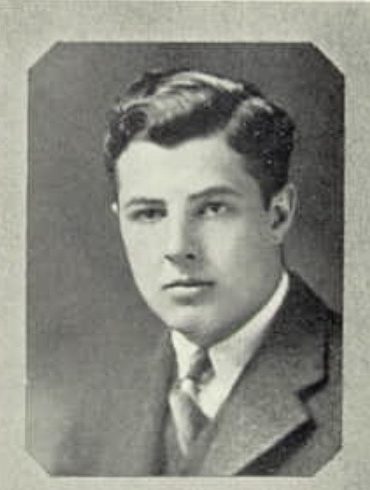 Richard Bates Chaffee as a young man in a jacket and tie, a 1929 yearbook portrait