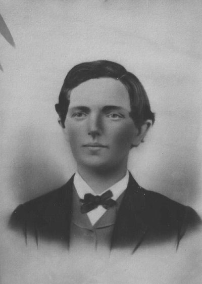 Richard D. Chaffee as a young man in a bow tie, a vignetted portrait