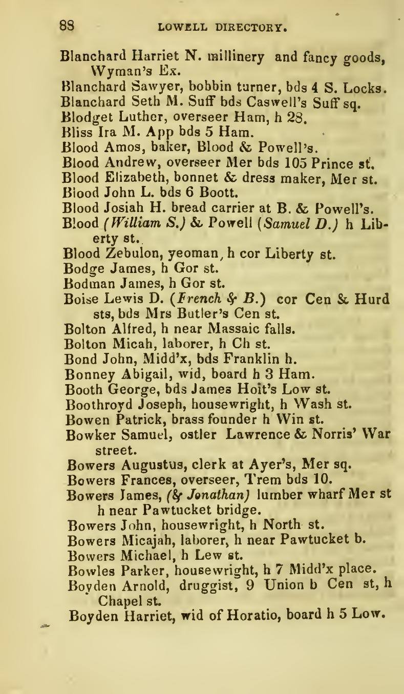 The Lowell Directory, 1839: Leaf 99 of the scan. Cited in note C-189.