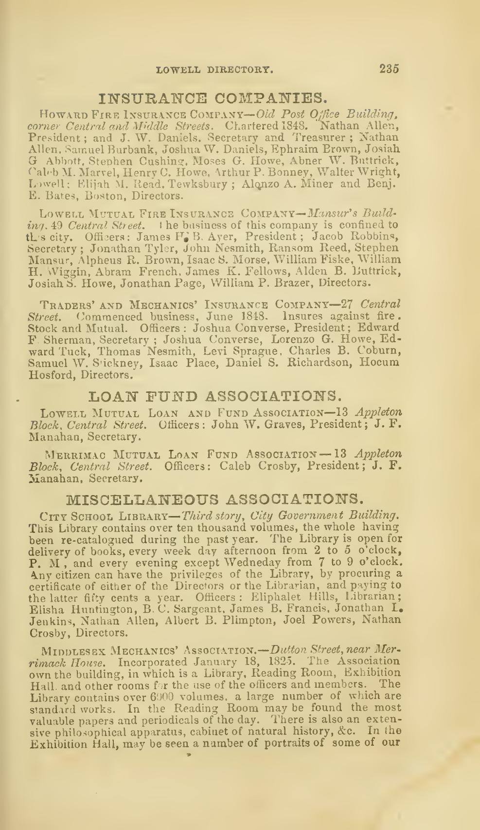 The Lowell Directory, 1859: Leaf 246 of the scan. Cited in note C-186.