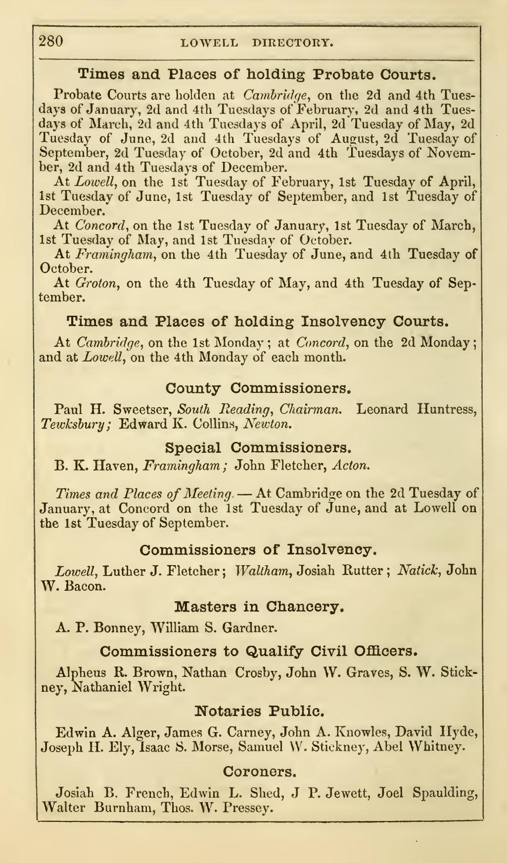 The Lowell Directory, 1861: Leaf 285 of the scan. Cited in note C-186.