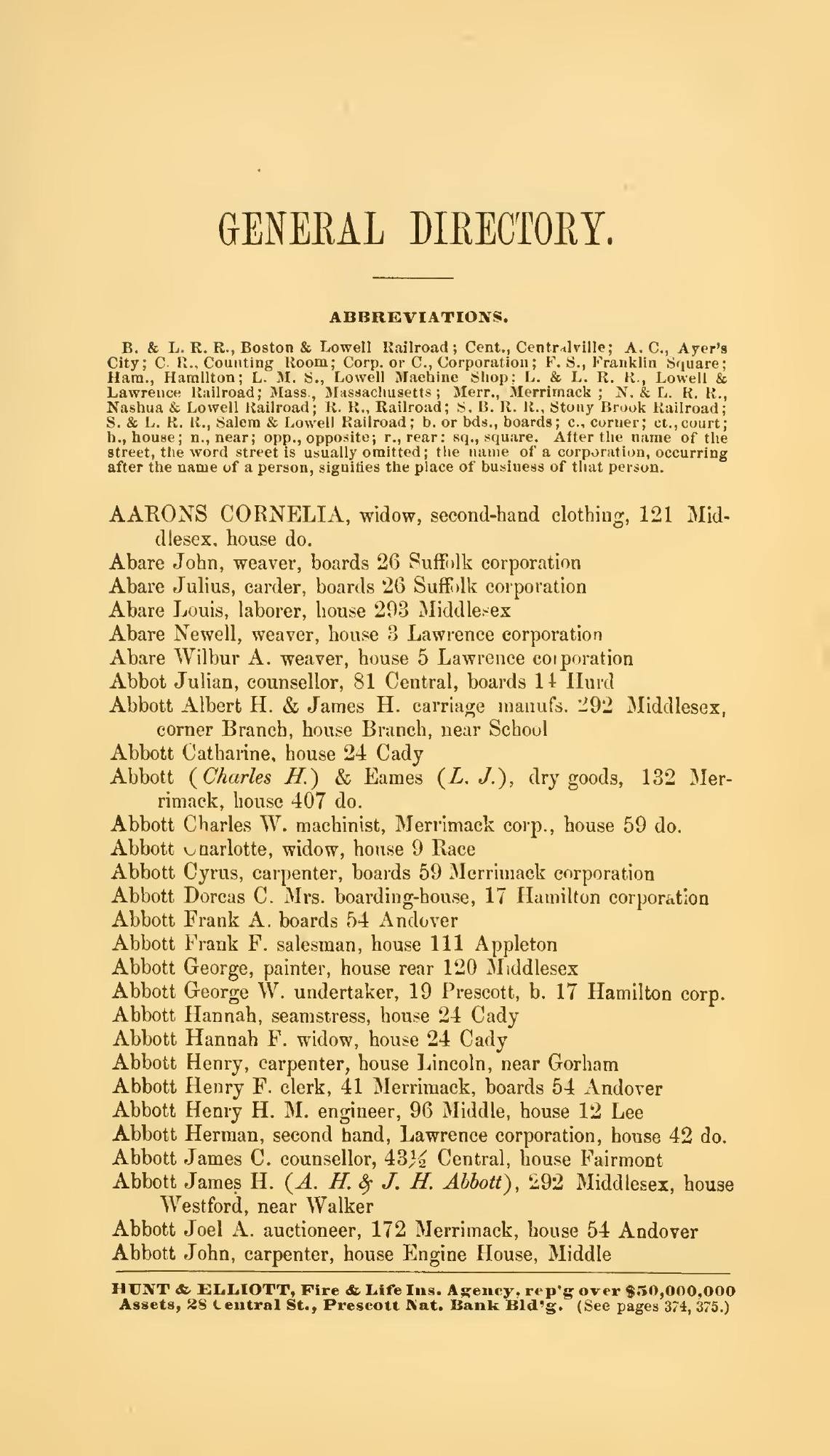The Lowell Directory, 1870: Leaf 26 of the scan. Cited in note C-242.
