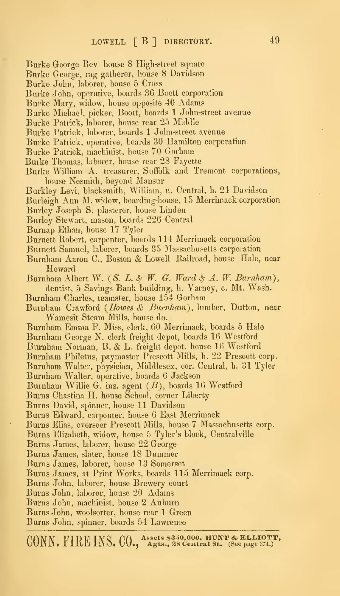 The Lowell Directory, 1870: Leaf 54 of the scan. Cited in note C-225.
