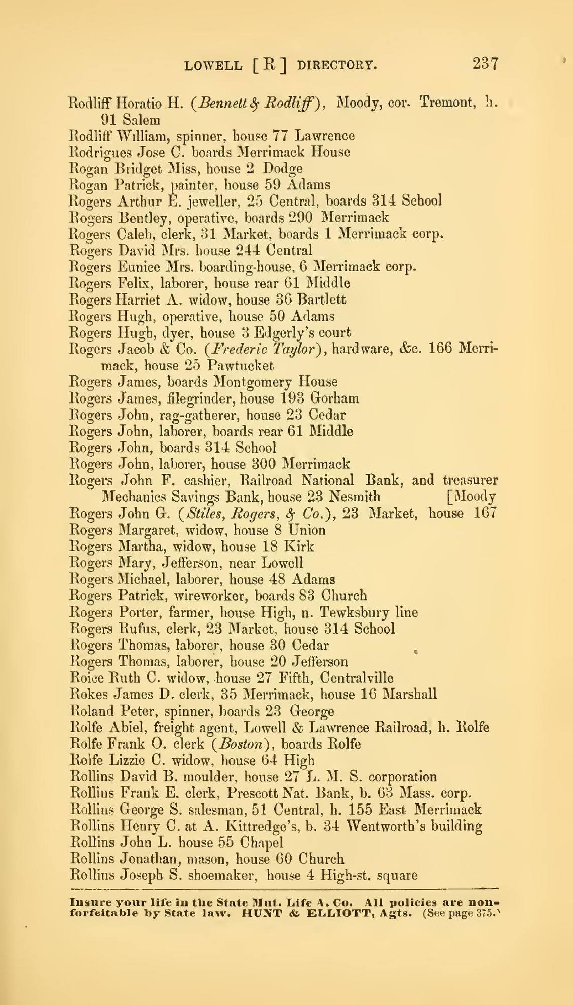 The Lowell Directory, 1870: Leaf 242 of the scan. Cited in note C-211.